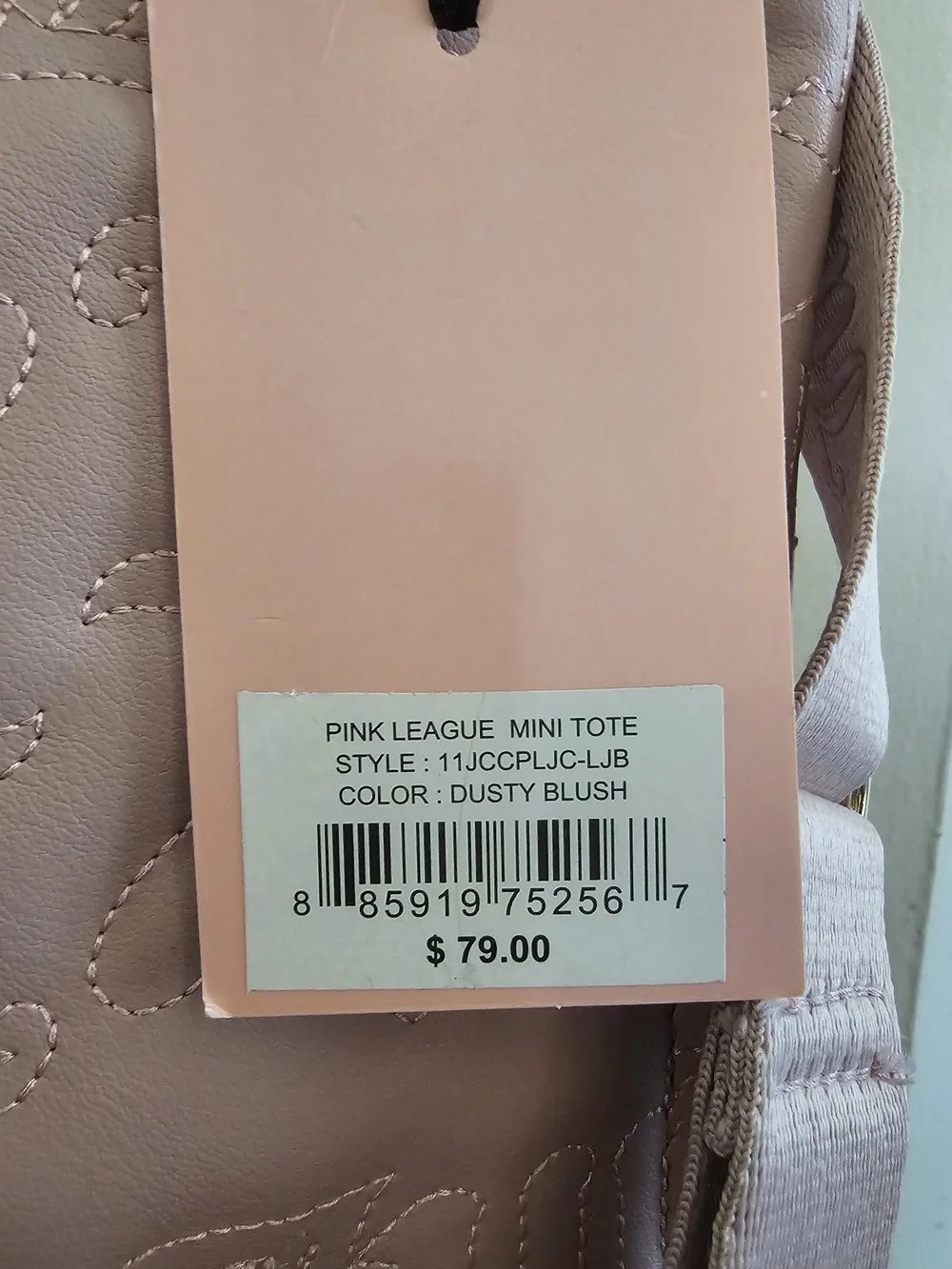 Juicy Couture Pink Quilted Tote Bag with Crossbody Strap - Picture 3 of 7